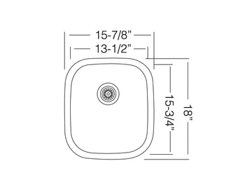 16 inch Stainless Steel Dualmount Single Bowl Kitchen Sink - Dual 16 - Sink Depot